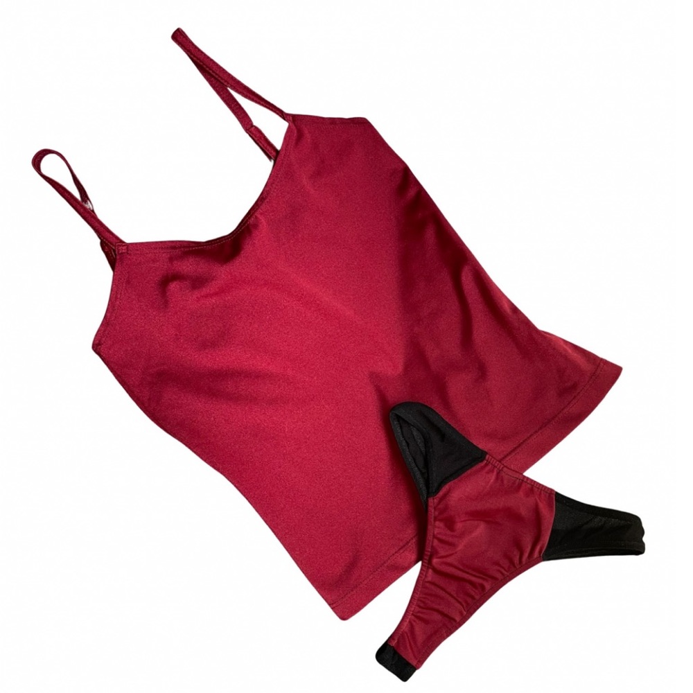 Only Hearts Deep Red Camisole & Thong set